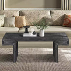 Vintage Industrial Console Table for Living Room Office, Rectangular Wood Sofa Table with Distressed Wood Finish