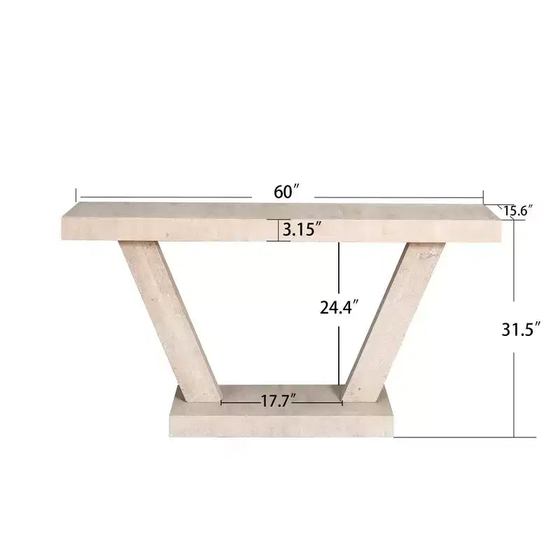 Vintage Industrial Console Table for Living Room Office, Rectangular Wood Sofa Table with Distressed Wood Finish