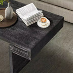Vintage Industrial Console Table for Living Room Office, Rectangular Wood Sofa Table with Distressed Wood Finish