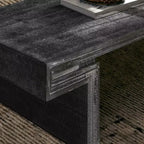 Vintage Industrial Console Table for Living Room Office, Rectangular Wood Sofa Table with Distressed Wood Finish