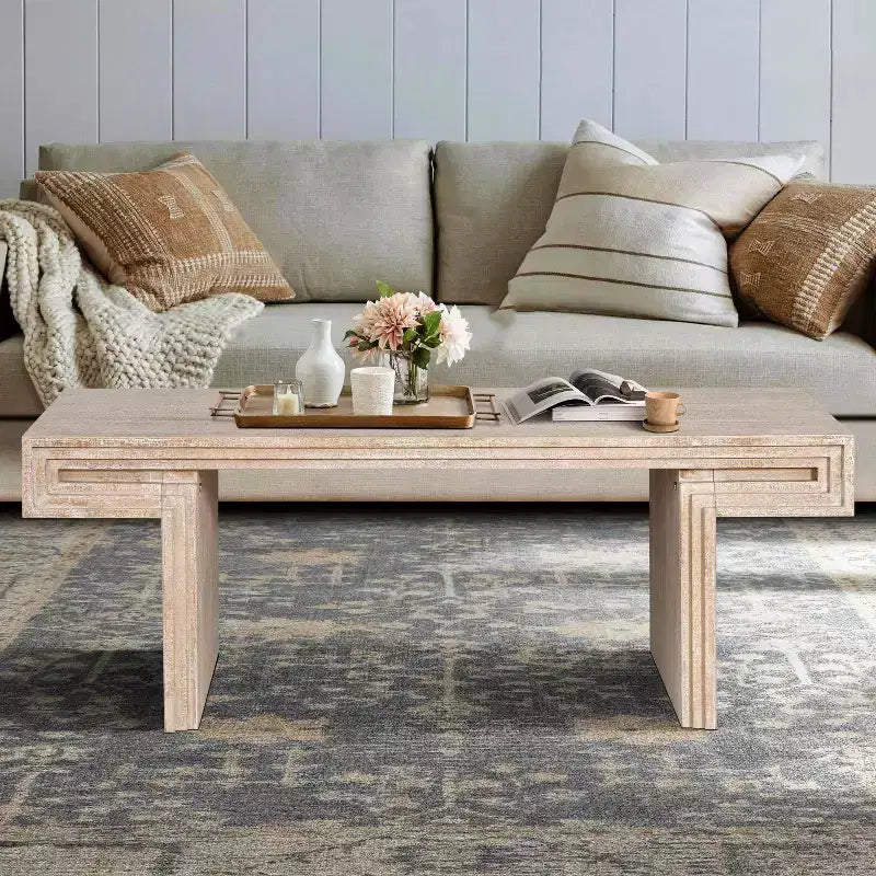 Vintage Industrial Console Table for Living Room Office, Rectangular Wood Sofa Table with Distressed Wood Finish