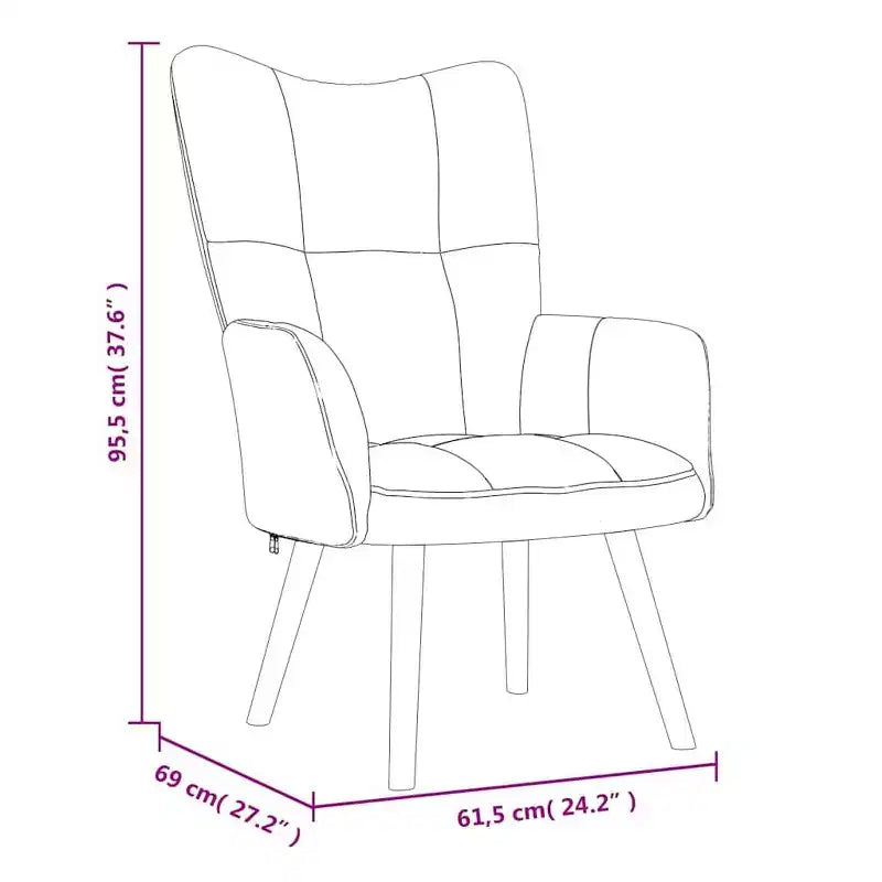 Relaxing Accent Chair – Dark Grey, Comfortable Lounge Chair for Living Room