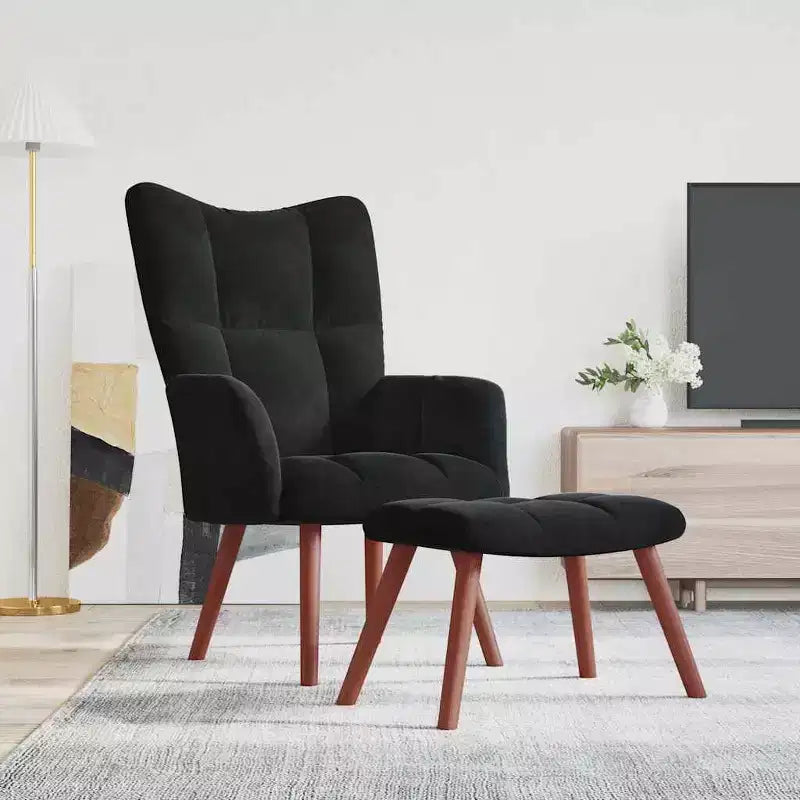 Relaxing Accent Chair – Dark Grey, Comfortable Lounge Chair for Living Room
