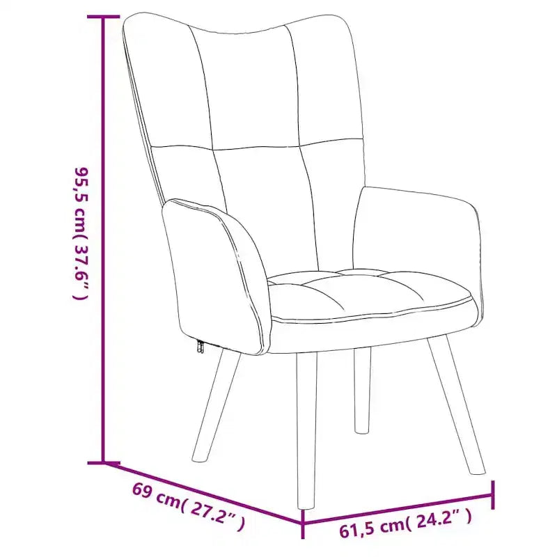 Relaxing Accent Chair – Dark Grey, Comfortable Lounge Chair for Living Room