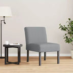 Slipper Chair – Cream Polyester, Single Accent Chair for Living Room & Bedroom