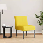 Slipper Chair – Cream Polyester, Single Accent Chair for Living Room & Bedroom