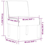 Slipper Chair – Cream Polyester, Single Accent Chair for Living Room & Bedroom