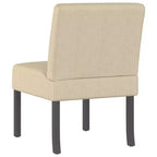 Slipper Chair – Cream Polyester, Single Accent Chair for Living Room & Bedroom