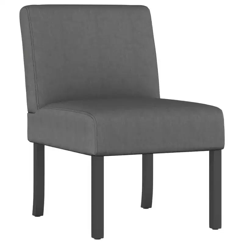 Slipper Chair – Cream Polyester, Single Accent Chair for Living Room & Bedroom
