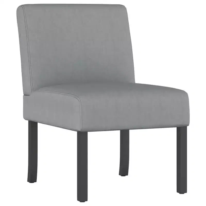 Slipper Chair – Cream Polyester, Single Accent Chair for Living Room & Bedroom