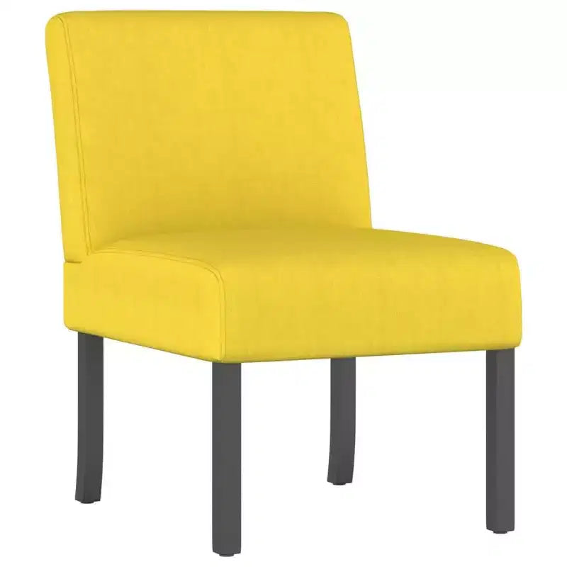 Slipper Chair – Cream Polyester, Single Accent Chair for Living Room & Bedroom