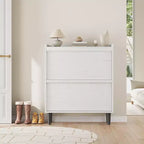 Freestanding Shoe Cabinet – 4 Flip Doors, Adjustable Shelf, Hidden Storage Organizer for Entryway