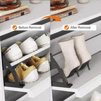 Freestanding Shoe Cabinet – 4 Flip Doors, Adjustable Shelf, Hidden Storage Organizer for Entryway