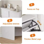 Freestanding Shoe Cabinet – 4 Flip Doors, Adjustable Shelf, Hidden Storage Organizer for Entryway
