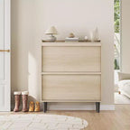 Freestanding Shoe Cabinet – 4 Flip Doors, Adjustable Shelf, Hidden Storage Organizer for Entryway