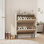 Freestanding Shoe Cabinet – 4 Flip Doors, Adjustable Shelf, Hidden Storage Organizer for Entryway