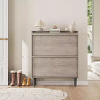 Freestanding Shoe Cabinet – 4 Flip Doors, Adjustable Shelf, Hidden Storage Organizer for Entryway