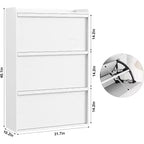 Freestanding Shoe Cabinet – 4 Flip Doors, Adjustable Shelf, Hidden Storage Organizer for Entryway