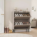 Freestanding Shoe Cabinet – 4 Flip Doors, Adjustable Shelf, Hidden Storage Organizer for Entryway