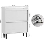 Freestanding Shoe Cabinet – 4 Flip Doors, Adjustable Shelf, Hidden Storage Organizer for Entryway