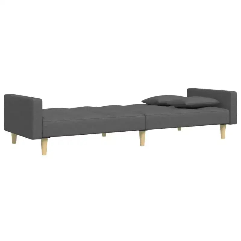 2-Seater Sofa Bed with Footstool – Convertible, Adjustable Backrests, Polyester Fabric