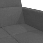 2-Seater Sofa Bed with Footstool – Convertible, Adjustable Backrests, Polyester Fabric