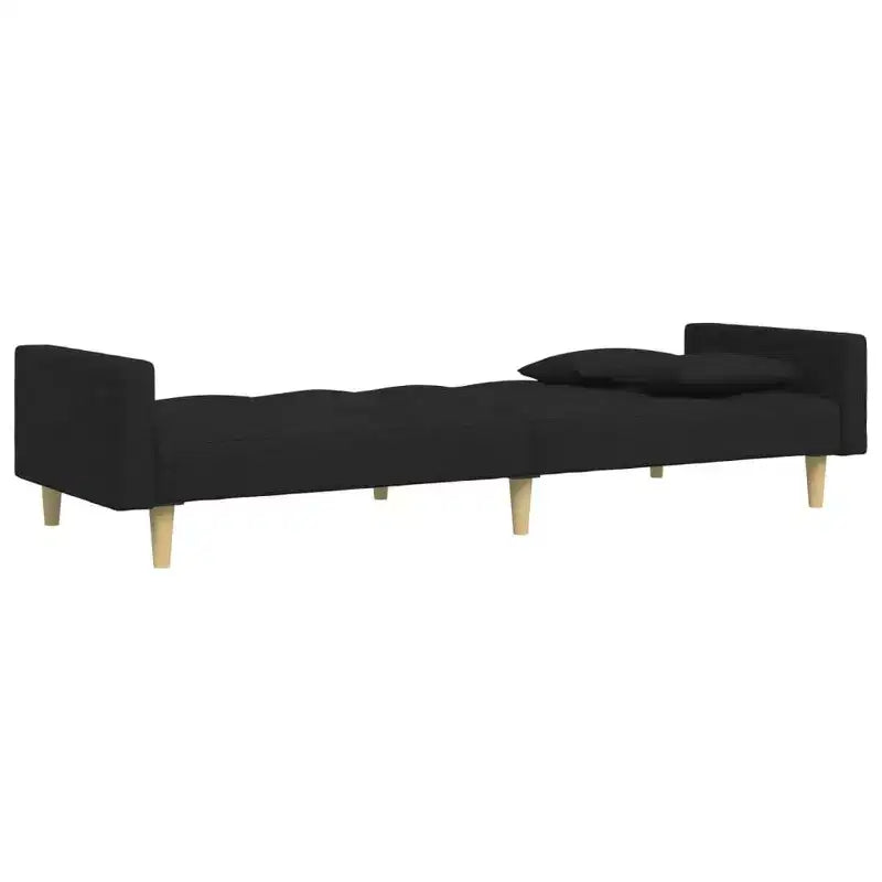 2-Seater Sofa Bed with Footstool – Convertible, Adjustable Backrests, Polyester Fabric