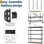 Heavy Duty Garage Storage Shelves – 5 Tiers, 2000 LBS Capacity, Adjustable Metal Shelving Unit