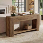 Tribesigns 70.9Console Tables for Entryway, Narrow Wooden Long Sofa Table Behind The Couch, for Living Room, Entrance, Foyer, Rustic Brown