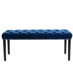 Modern Velvet Tufted Dining Bench – Cushioned Seat, Upholstered Ottoman for Dining Room & Bedroom