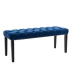 Modern Velvet Tufted Dining Bench – Cushioned Seat, Upholstered Ottoman for Dining Room & Bedroom