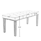 Modern Velvet Tufted Dining Bench – Cushioned Seat, Upholstered Ottoman for Dining Room & Bedroom