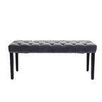 Modern Velvet Tufted Dining Bench – Cushioned Seat, Upholstered Ottoman for Dining Room & Bedroom