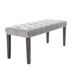 Modern Velvet Tufted Dining Bench – Cushioned Seat, Upholstered Ottoman for Dining Room & Bedroom