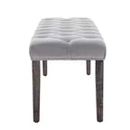 Modern Velvet Tufted Dining Bench – Cushioned Seat, Upholstered Ottoman for Dining Room & Bedroom
