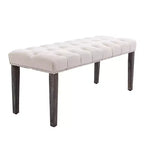 Modern Velvet Tufted Dining Bench – Cushioned Seat, Upholstered Ottoman for Dining Room & Bedroom