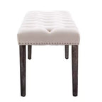 Modern Velvet Tufted Dining Bench – Cushioned Seat, Upholstered Ottoman for Dining Room & Bedroom