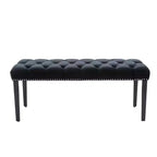 Modern Velvet Tufted Dining Bench – Cushioned Seat, Upholstered Ottoman for Dining Room & Bedroom