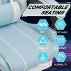Ergonomic Gaming Chair – Footrest, Lumbar Backrest, Blue, for Living Room & Office