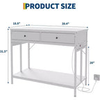 Fish Tank Stand – Outlets, Storage Drawers, Height Adjustable Feet, White, High Capacity