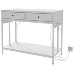Fish Tank Stand – Outlets, Storage Drawers, Height Adjustable Feet, White, High Capacity