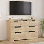 7-Drawer Dresser with Embedded Handles, Modern Wood Chest of Drawers for Bedroom, Nursery, Living Room, Easy Assembly, Anti-Tip Safety
