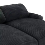 Oversized Double Chaise Lounge Sofa – Corduroy, Deep Seat, Loveseat Sleeper with Pillows