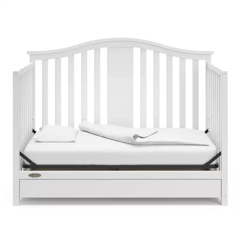 Solano 4-in-1 Convertible Crib with Drawer – Grows with Baby, Nursery Essential