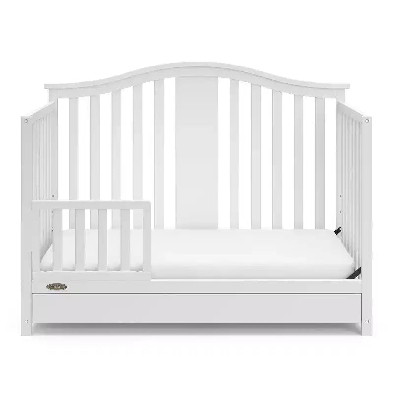 Solano 4-in-1 Convertible Crib with Drawer – Grows with Baby, Nursery Essential