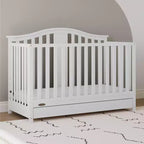 4-in-1 Convertible Crib with Drawer – Grows with Baby, Nursery Essential