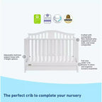 4-in-1 Convertible Crib with Drawer – Grows with Baby, Nursery Essential