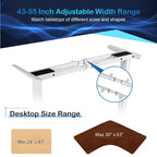 Electric Sit-Stand Desk Frame – Dual-Motor, Height Adjustable, 3 Memory Positions, Touch Control
