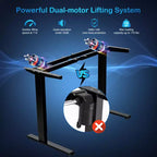 Electric Sit-Stand Desk Frame – Dual-Motor, Height Adjustable, 3 Memory Positions, Touch Control