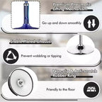 Adjustable Vanity Stool – 360° Swivel, Storage Tray, White/Black/Pink